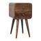 Homeroots 22" Brown Solid Wood Square Two Drawer Nightstand 651559 - alternate 8