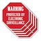 Signmission Warning Protected by Electronic Sur, 10 inch X 10 inch, Aluminum Metal Signs, 5PK OC-A-5Pack-10-332 - alternate 1