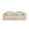 Homeroots 86in Cream and Black Italian Leather Power Reclining Loveseat With Storage 720525 - alternate 1