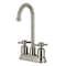 Kingston Brass Double-Handle 4" Centerset High-Arc Bar Faucet, Brushed Nickel FB8498DX - alternate 1