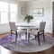 Homeroots 8' Purple Eggplant And Ivory Round Abstract Washable Indoor Outdoor Area Rug 616840 - alternate 5