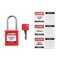 Brady Padlock Plastic RED 1.5in Stl KeyCode61 SDPL-RED-38ST-061 - alternate 3