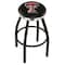 Holland Bar Stool Co 36" Blk Wrinkle Texas Tech Swivel Bar Stool, Chrome Ring L8B2C36TXTech - alternate 1