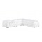 Homeroots White Italian Leather Power Reclining L Shaped Six Piece Corner Sectional With Console 544994 - alternate 9