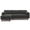 Homeroots 102" Gray Fabric Sofa With Brown Legs 641041 - alternate 1