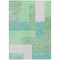Homeroots 5' X 8' Sage Mint Green Teal Blue And Ivory Geometric Washable Indoor Outdoor Area Rug 612383 - alternate 5