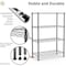 Factory 2U Wire Shelving Unit, 14inD x 24inW x 54inH, 4 Shelves, Medium Duty 250 lbs Per Shelf, Black 803967 - alternate 3