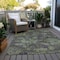 Homeroots 8' X 10' Green Charcoal And Black Floral Washable Indoor Outdoor Area Rug 604147 - alternate 8