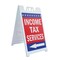 Signmission Income Tax Servies With Arrow, A-Frame & 2 Decals Installed, Heavy-Duty Plastic Frame SBHD-D-2436-IncomeTaxServiesWithArrow - alternate 1