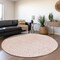 Homeroots 8' Pink And Gray Round Abstract Washable Indoor Outdoor Area Rug 599000 - alternate 5