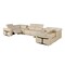 Homeroots Beige Italian Leather Power Reclining U Shaped Eight Piece Corner Sectional With Console 634675 - alternate 13