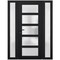 Vdomdoors Front Exterior Prehung FiberGlass Door Frosted Glass / Manux 8002 Matte Black / 2 Sidelight Exterio MANUX8002EXD-BLK-W16+30+16 x H80-RH - alternate 2