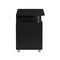 Homeroots 57" Black Wood and Stainless Steel Computer Desk With Three Drawers 723771 - alternate 5