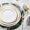 Smarty Had A Party White with Gold Fancy Round Disposable Plastic Dinnerware Value Set, 240PK 8880-WHGVP-CASE - alternate 5