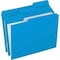 Pendaflex FOLDER, LTR, DBL, 11PT, 1/3, BLU, 100PK R15213BLU - alternate 1