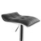 Elama 2 Piece Tufted Faux Leather Adjustable Bar Stool with Low Back in Black with Chrome Base ELM-509A-BLK - alternate 5