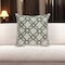 Homeroots 20" Beige and Gray Diamond Cotton Throw Pillow With Embroidery 529335 - alternate 1