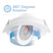 Infibrite 360 Degree Gimbal 4 Inch 5CCT Selectable White 12 Watt 1200LM Triac Dimmable LED Recessed IB-021-8-12W-WH - alternate 5