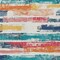 Homeroots 10' X 14' Ivory Teal Blue Orange And Red Striped Washable Indoor Outdoor Area Rug 616657 - alternate 6