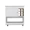Homeroots Brown and White Rolling Bar Cart With Wine Storage 479896 - alternate 1