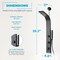 Anzzi Cici Series 39 in. 2-Jetted Shower Tower with Heavy Rain Shower and Body Jets SP-AZ081MB - alternate 6