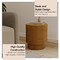 Leisuremod Eden 14 in Round Stone Side Table, Weatherproof Pedestal Base, Fully Assembled EST14BR - alternate 8