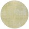 Homeroots 8' Round Gold Round Abstract Washable Non Skid Indoor Outdoor Area Rug 564256 - alternate 4