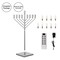 Vintiquewise Chabad Style Silver Finish Hanukkah Menorah for Entryway, Living Room, Office, and Kitchen with QI004693.SL - alternate 8