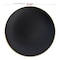 Smarty Had A Party 10.25" Black with Gold Rim Organic Round Disposable Plastic Dinner Plates (120 Plates), 120PK 930BG-CASE - alternate 7