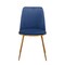 Homeroots Blue And Gold Upholstered Velvet Dining Side Chair 521275 - alternate 6