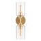 Jonathan Y Giles 16" 2-Light Farmhouse Industrial Iron Cylinder LED Sconce, Brass Gold/Clear JYL9548B - alternate 6