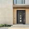 Vdomdoors Aluminum Door Cynex 6106 Dark Stone Entry Steel Metal Modern Painted W36+16xH80 Left Inswing CYNEX6106EXD-DARK-W36+16xH80-LH-I - alternate 3