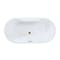Kingston Brass 59" Acrylic Oval Double Ended Freestanding Tub with Drain, Glossy White/Brushed Brass VTDE593023C427 - alternate 1