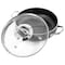 Korkmaz Galaksi Non Stick 11 Inch 4.5 Liter Low Casserole with Lid in Black A2958 - alternate 4