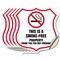 Signmission No Smoking Shield Sign This Is A Smoke F, 4 inch X 4 inch, Vinyl Decal, 5PK SHI-D-5PACK-4-401 - alternate 1