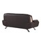 Homeroots 80" Brown Leather Sofa With Silver Legs 329463 - alternate 4