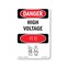 Signmission Safety Sign, OSHA Danger, 18" Height, High Voltage Bilingual, D-1218-VK-1327 OS-DS-D-1218-VK-1327 - alternate 1