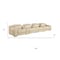 Homeroots 169" Beige Italian Leather Reclining USB Sofa 632897 - alternate 3