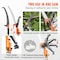 Vevor Manual Pole Saw Extendable Tree Pruner 7.3-27 ft Fiberglass Pole Scissors GZJDJZ-8m8 - alternate 4