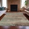 Homeroots 10' X 14' Taupe Brown And Gold Abstract Washable Indoor Outdoor Area Rug 630866 - alternate 6