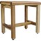 Homeroots Compact Rectangular Teak Shower Or Outdoor Bench In Natural Finish 376750 - alternate 7