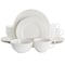 Martha Stewart Fine Ceramic 16 Piece Textured Dinnerware Set in White 97138.16 - alternate 1