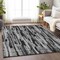 Homeroots 8' X 10' Gray And Black Striped Washable Indoor Outdoor Area Rug 603224 - alternate 4