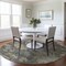 Homeroots 8' Gray And Charcoal Round Floral Washable Indoor Outdoor Area Rug 604128 - alternate 6