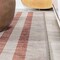 Jonathan Y Raita Modern Distressed Stripe Non-Slip Machine-Washable Ivory/Peach 5 ft. x 8 ft. Area Rug WSH116A-5 - alternate 2