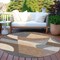 Homeroots 8' Brown Taupe And Wheat Round Geometric Washable Indoor Outdoor Area Rug 616720 - alternate 4