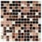 Apollo Tile Mingles 12 in. x 12 in. Glossy Brown and Beige Glass Mosaic Wall and Floor Tile 20 sqft/case, 20PK MIX2088BR618A - alternate 1