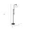 Homeroots 68" Black Adjustable Reading Floor Lamp With Clear Seeded Glass Globe Shade 523414 - alternate 4
