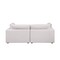 Homeroots 86in Pearl and Brown Italian Leather Loveseat 720475 - alternate 6