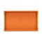 Homeroots 16" Orange And Gold Faux Shagreen Handmade Serving Tray With Handles 625650 - alternate 10